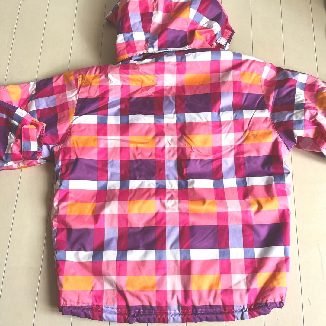 デサント　スキーウェア 140 マルチカラー チェック　ピンク系　ブラウン系