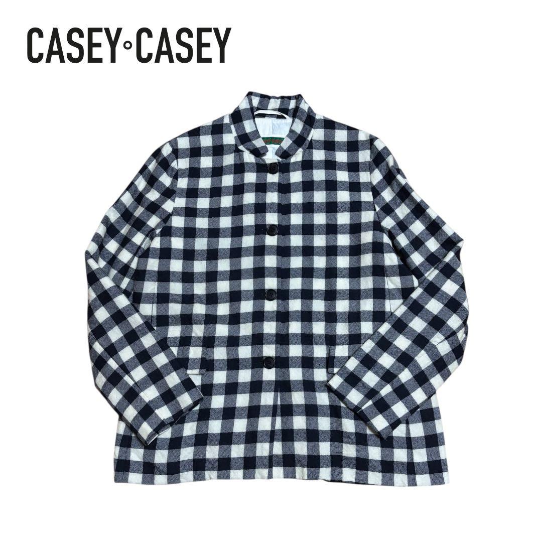 【美品】CASEY CASEY ウールシャツジャケット　カバーオール　M