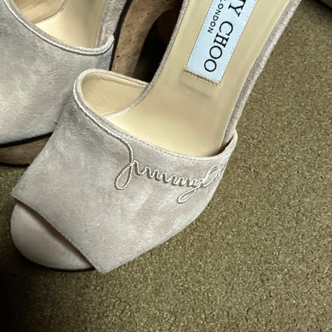 めっちゃかわJIMMY CHOO ベージュ スエード ミュール36