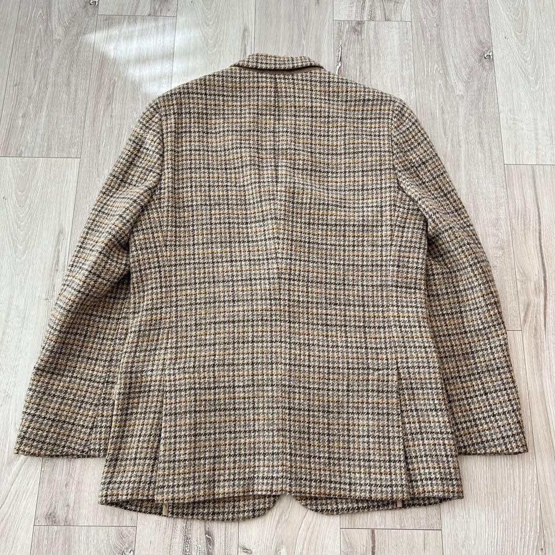 バナナリパブリック ハリスツイード テーラードジャケット ベージュ チェック40
