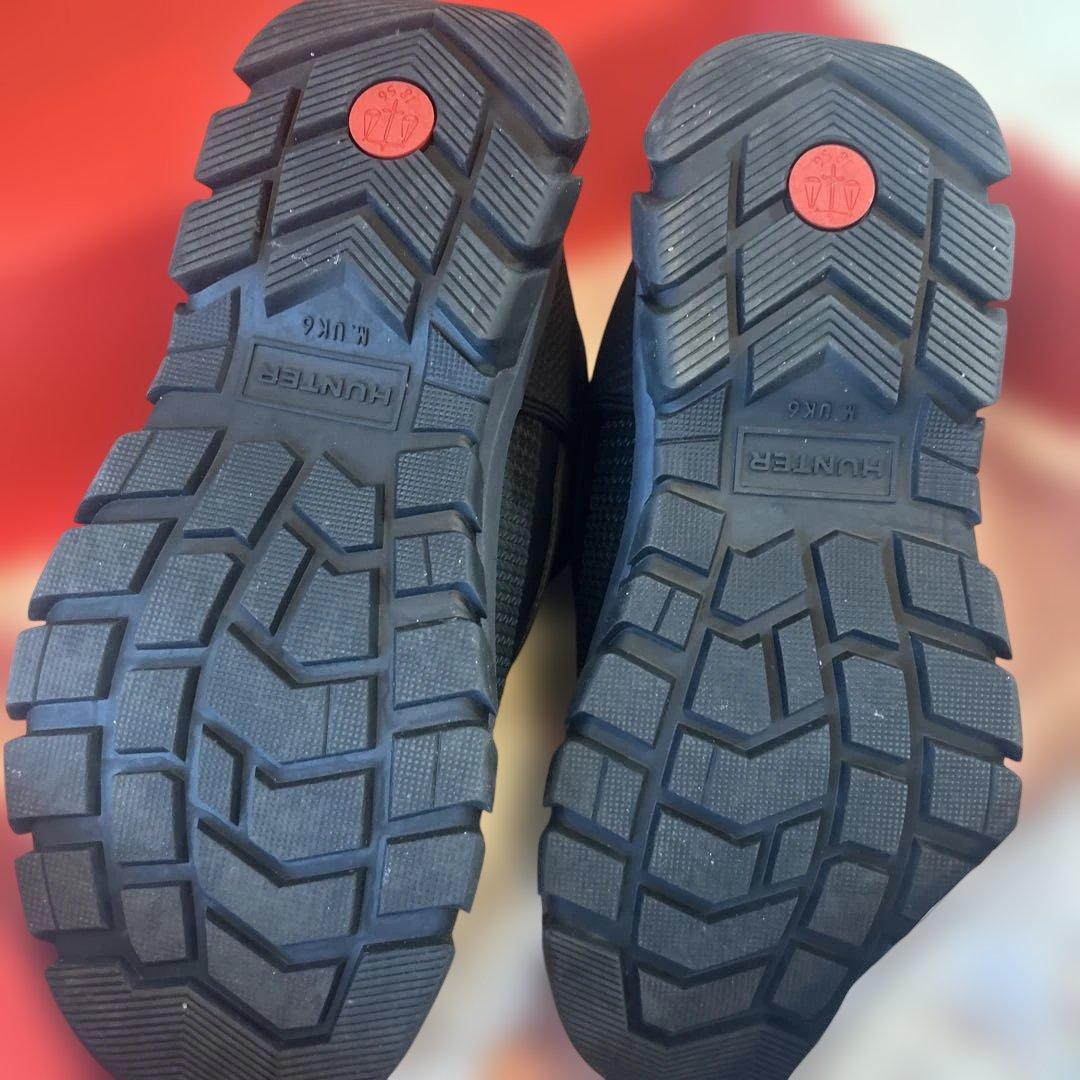 HUNTER ブラック スノーブーツ 24.5~25 UK6