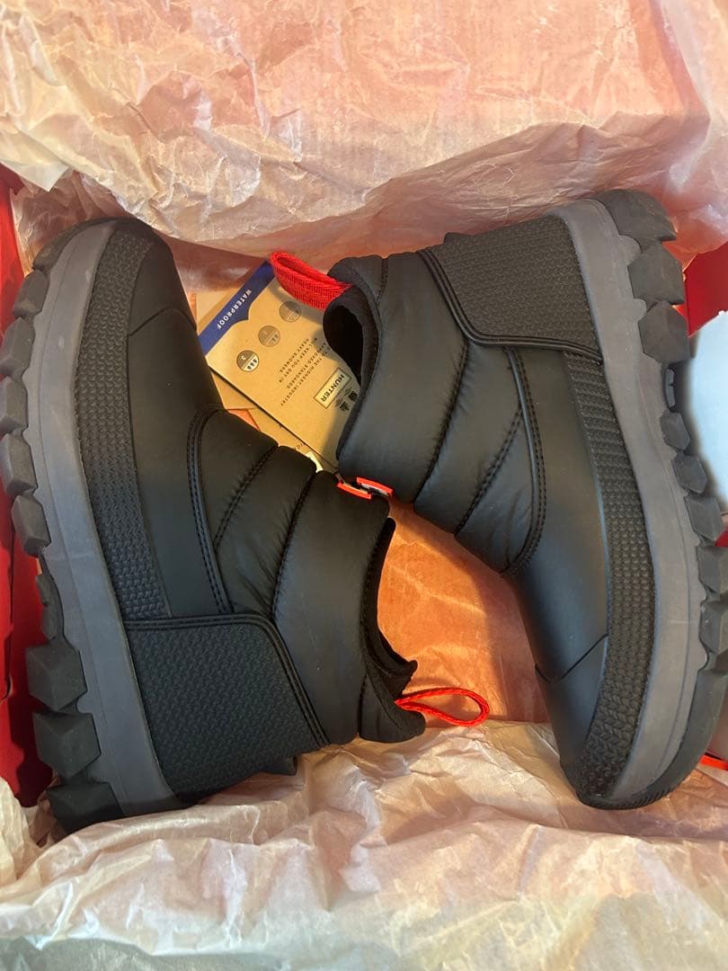 HUNTER ブラック スノーブーツ 24.5~25 UK6