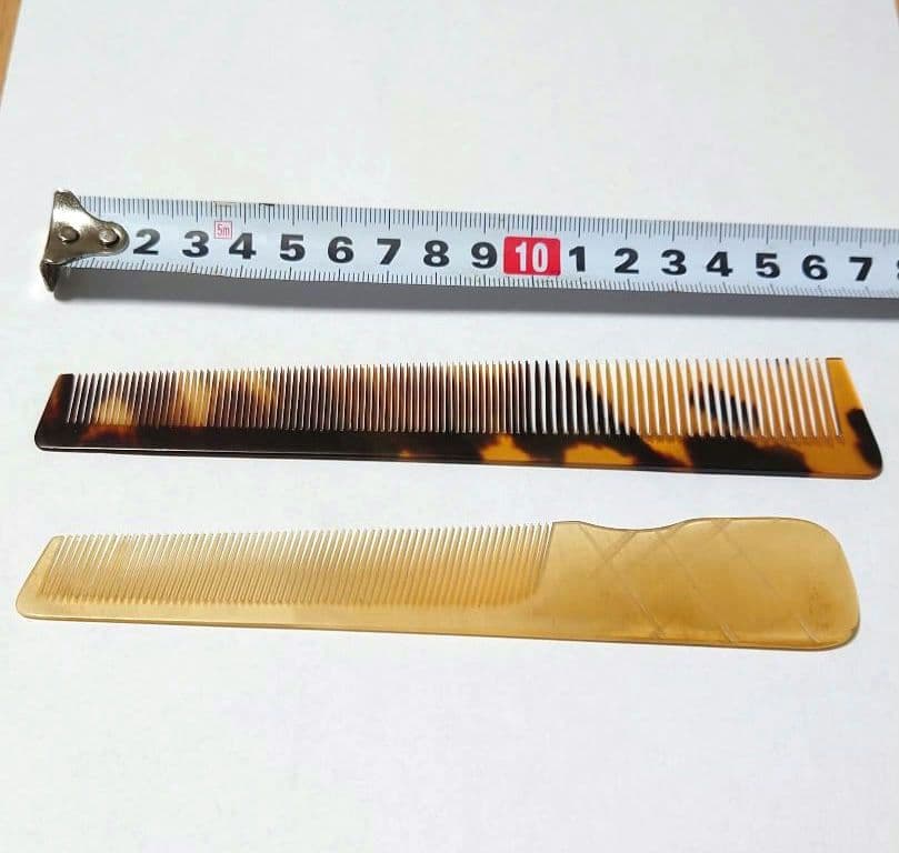 理容 美容 床屋 鼈甲 水牛 挟み板 高級ヘアコームセット べっ甲