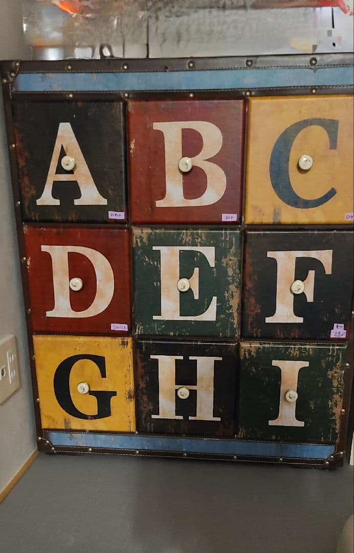 アルファベットデザイン収納