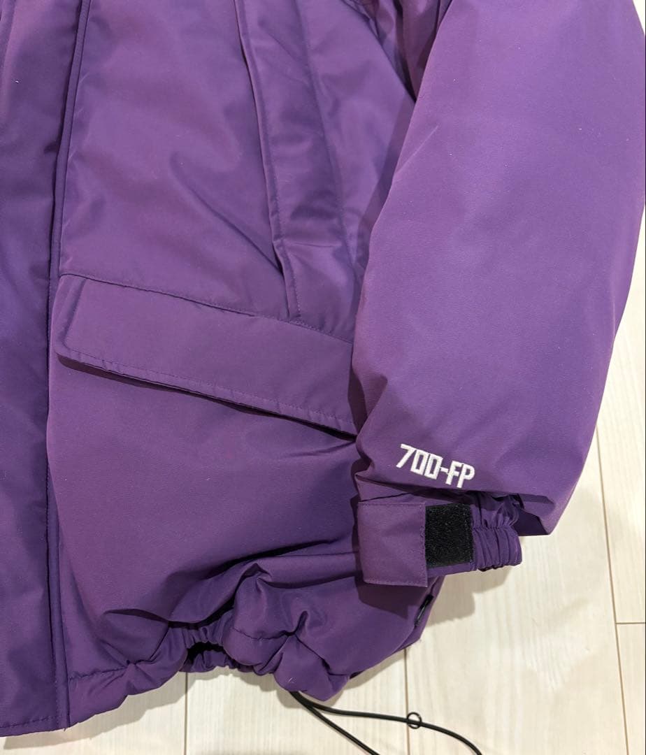 FTC エフティーシー パープル ダウンジャケット フード付き