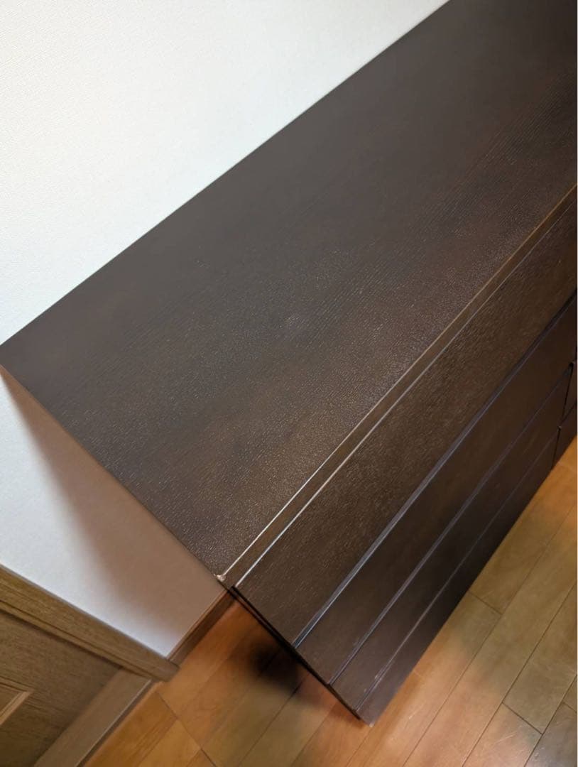 ■送料込■無印良品 木製チェスト 4段ワイド タモ材 タンス 棚 収納廃盤品