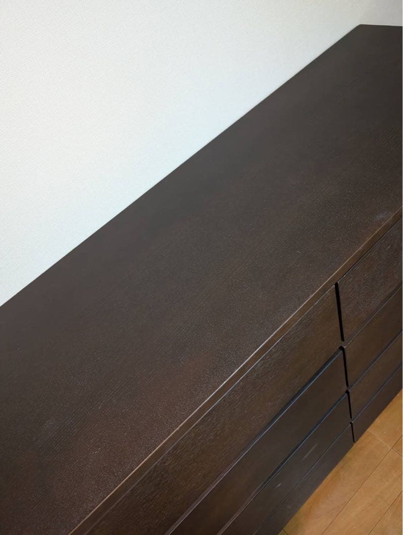 ■送料込■無印良品 木製チェスト 4段ワイド タモ材 タンス 棚 収納廃盤品