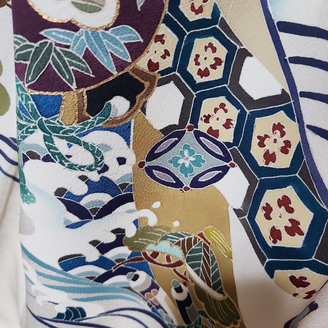 (ん)#8-013 正絹 男児 お宮参り きもの