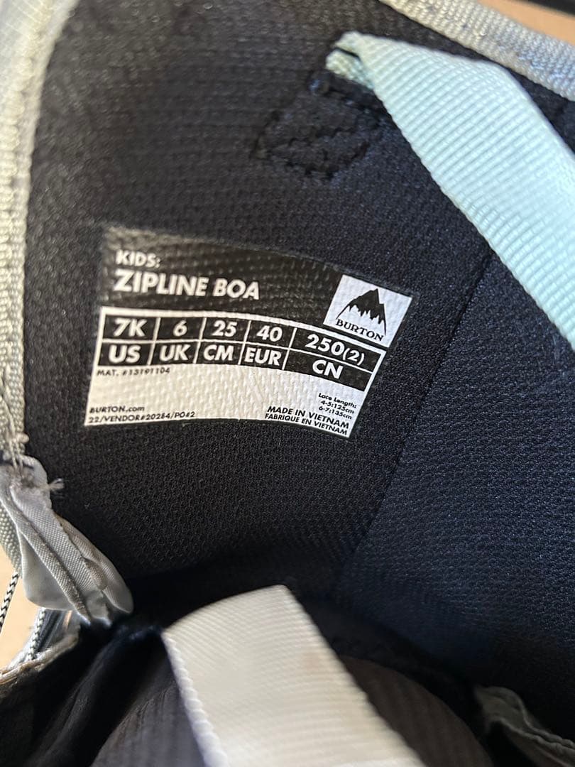 スノーボード BURTON ZIPLINE BOA 7K 25cm