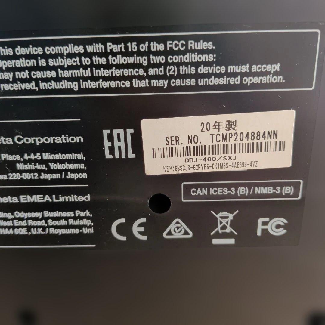 Pioneer DJ DDJ-400 2020年製 付属品・元箱あり