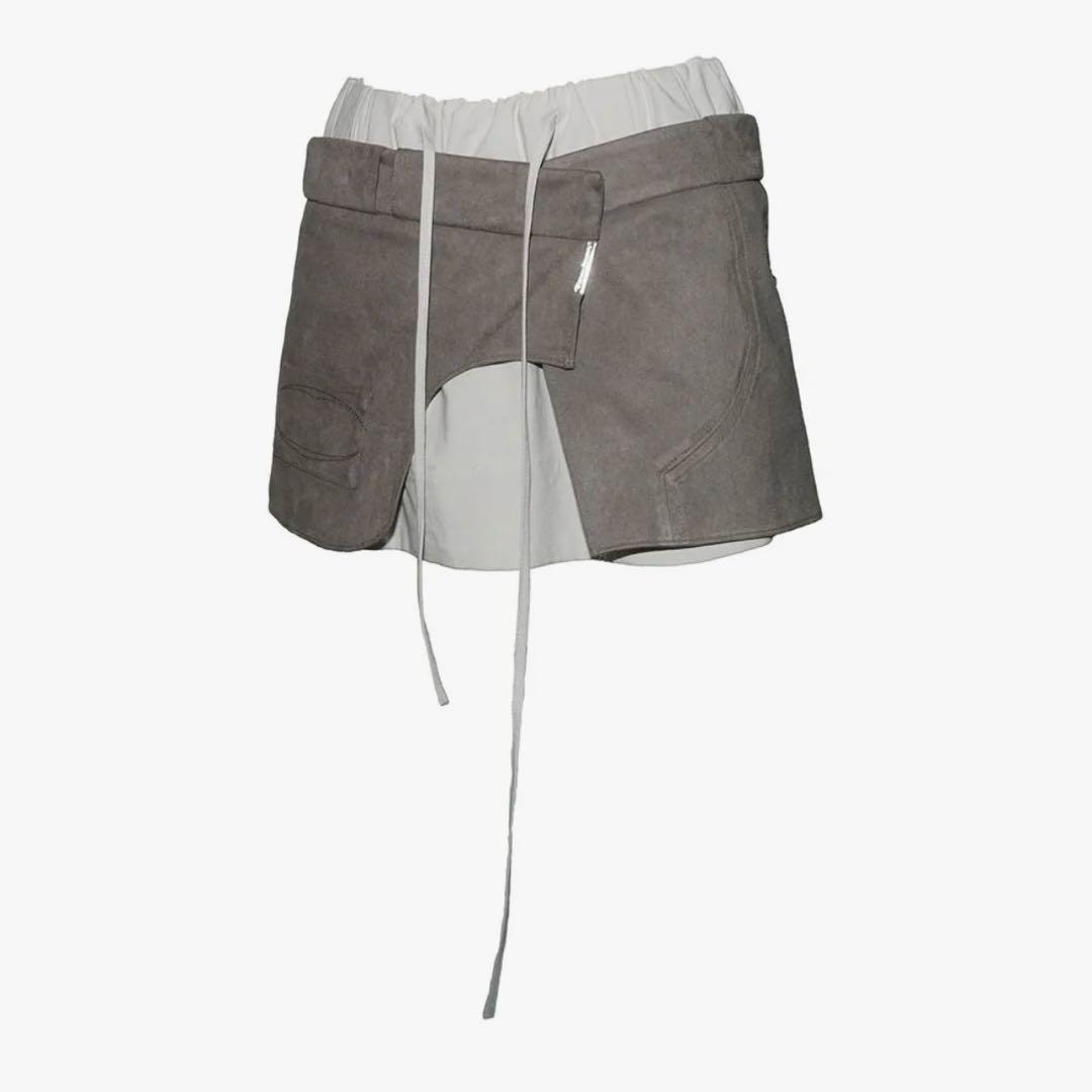 パンツ S suede wrap skirt THEREDTHREAD
