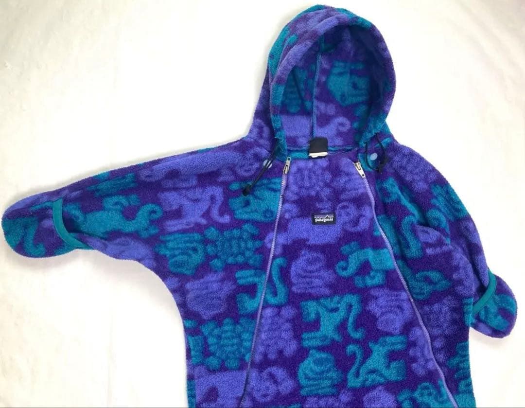 90s Patagonia パタゴニア USA製 フリース ロンパース12M