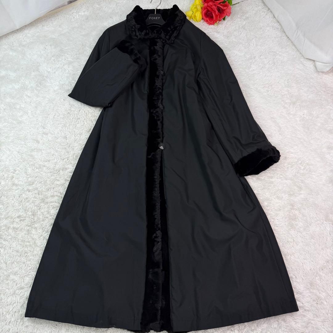 総丈120cm シェアードミンク リバーシブル ロングコート リアルファー