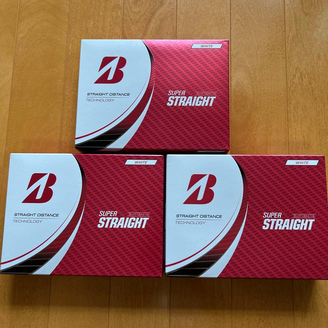 早い者勝ち！新品未使用 ブリヂストン　スーパーストレート ホワイト 3ダース