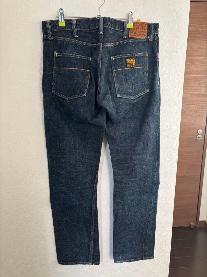 トロフィークロージング　ダブルニーダートデニム 32