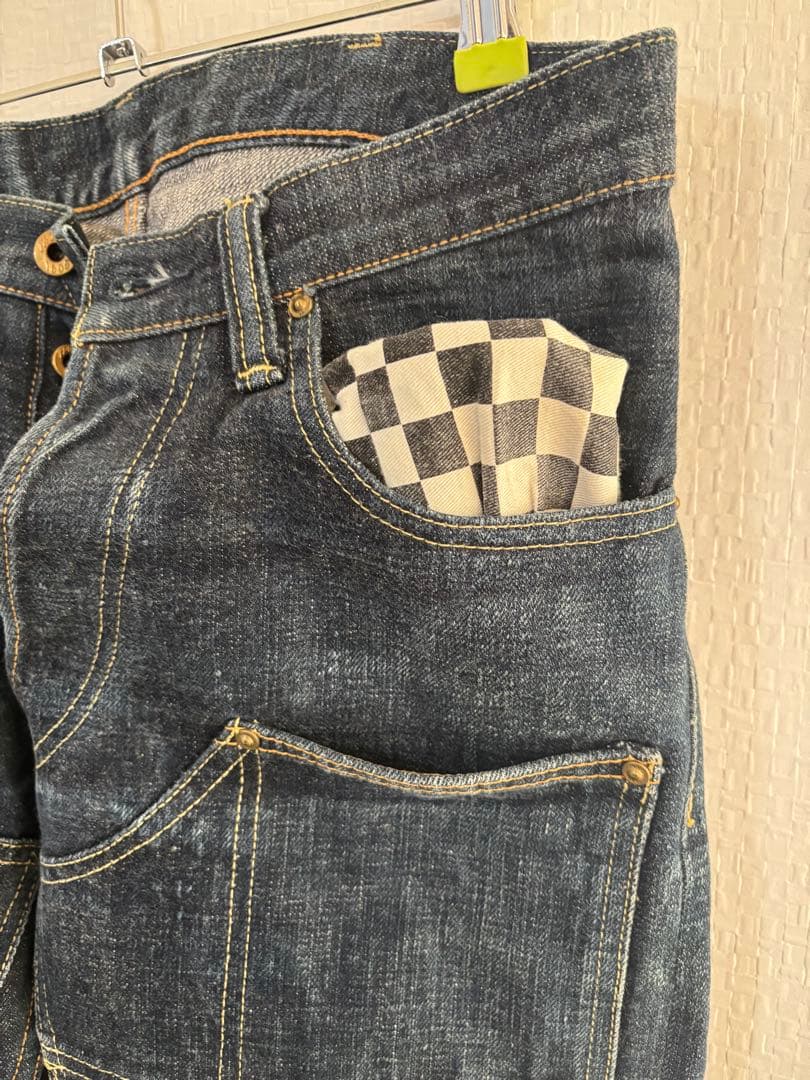 トロフィークロージング　ダブルニーダートデニム 32