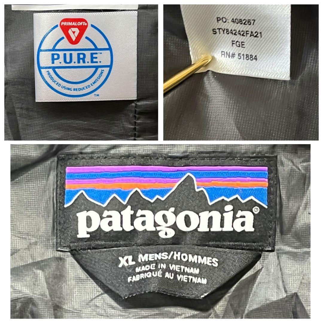 Patagoniaパタゴニアナノパフベストプリマロフト中綿ダークグレーXL