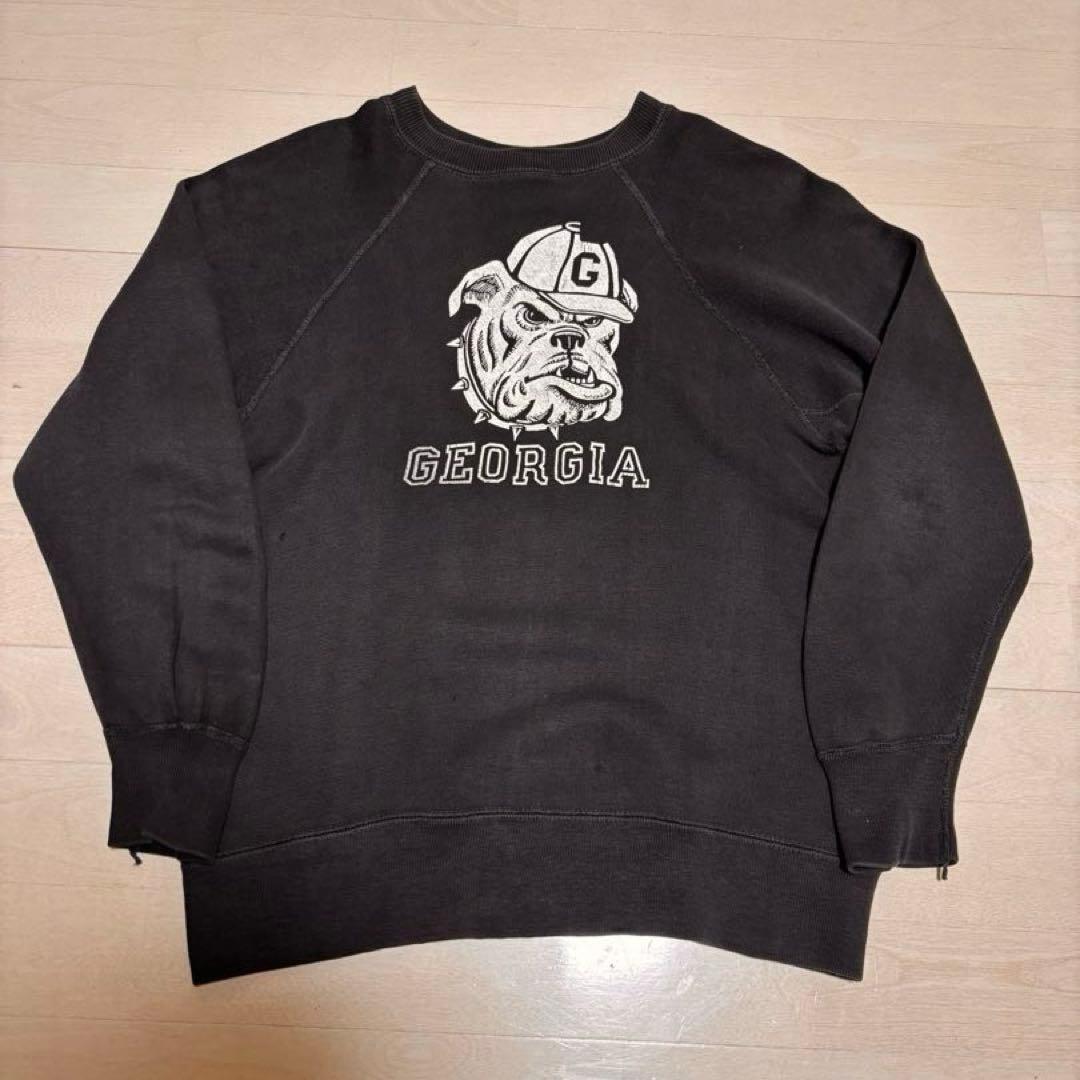 60s カラーフロッキー　スウェット　black M程度　黒