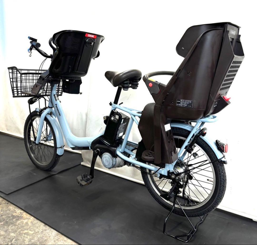 1年保証 送料無料　新型　パナソニック　ギュット　水色　人気　電動アシスト自転車