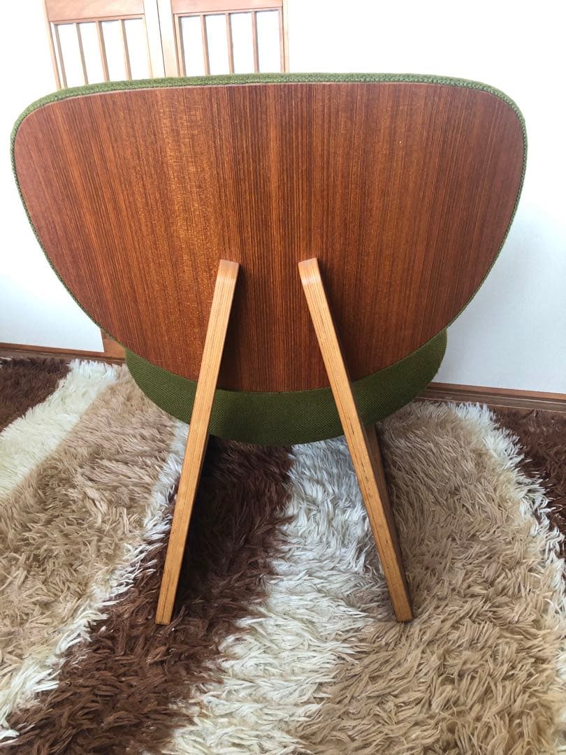 天童木工　低座イス　グリーン系