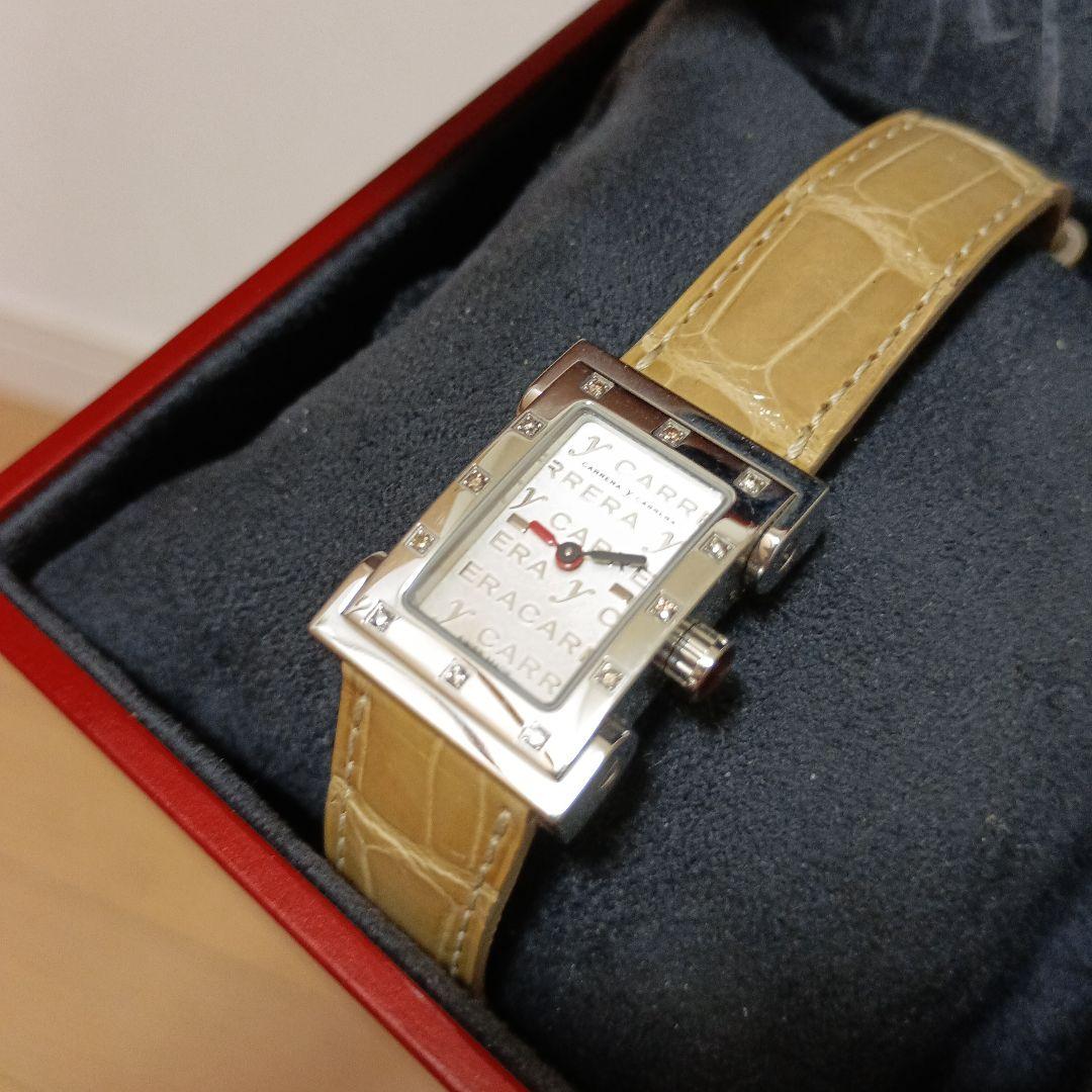CARRERA Y CARRERA レディース　12Pダイヤ装飾腕時計