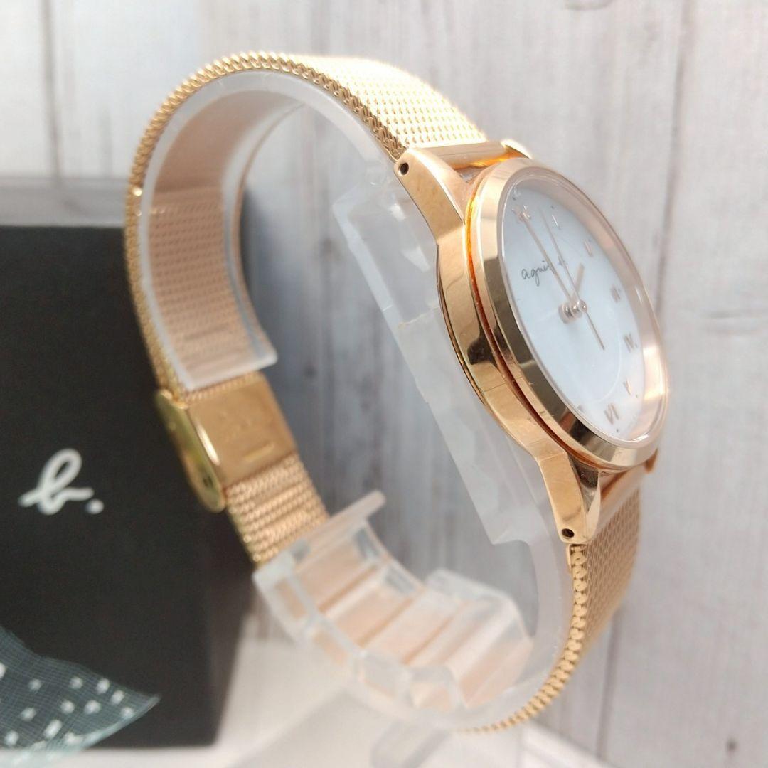 【美品 箱あり】 稼働品 アニエスベー ソーラー式 腕時計 レディース