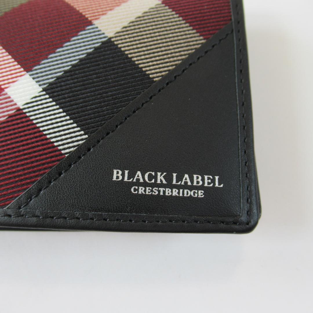 ブラックレーベルクレストブリッジ新品レッド クレストブリッジチェックカードケース