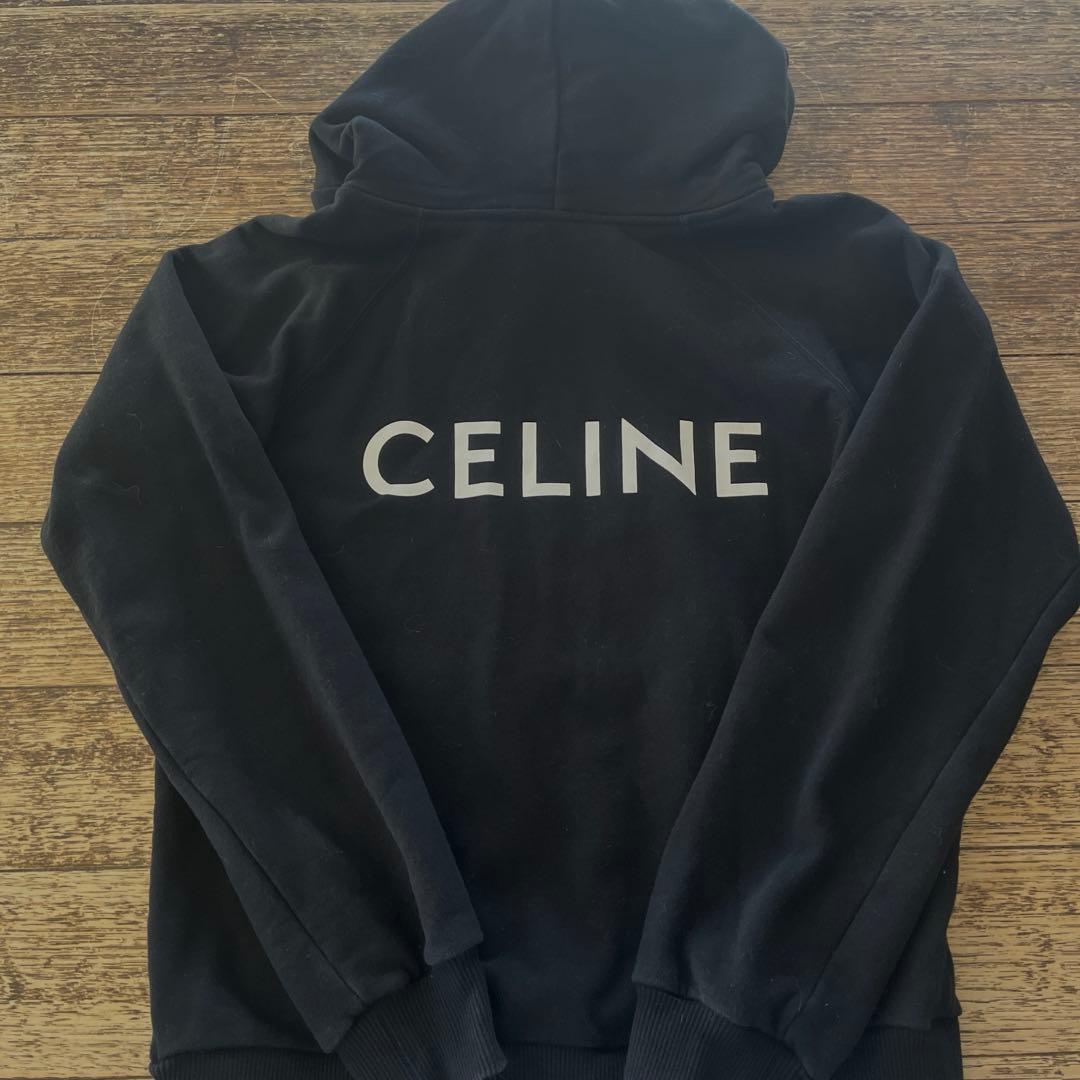 CELINE 黒 パーカー M