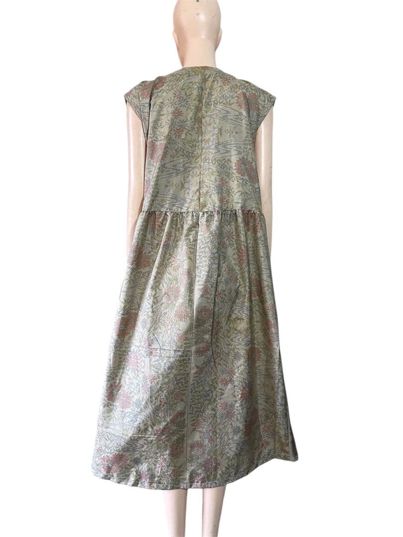 着物リメイクワンピース　大島紬　2月上司発送