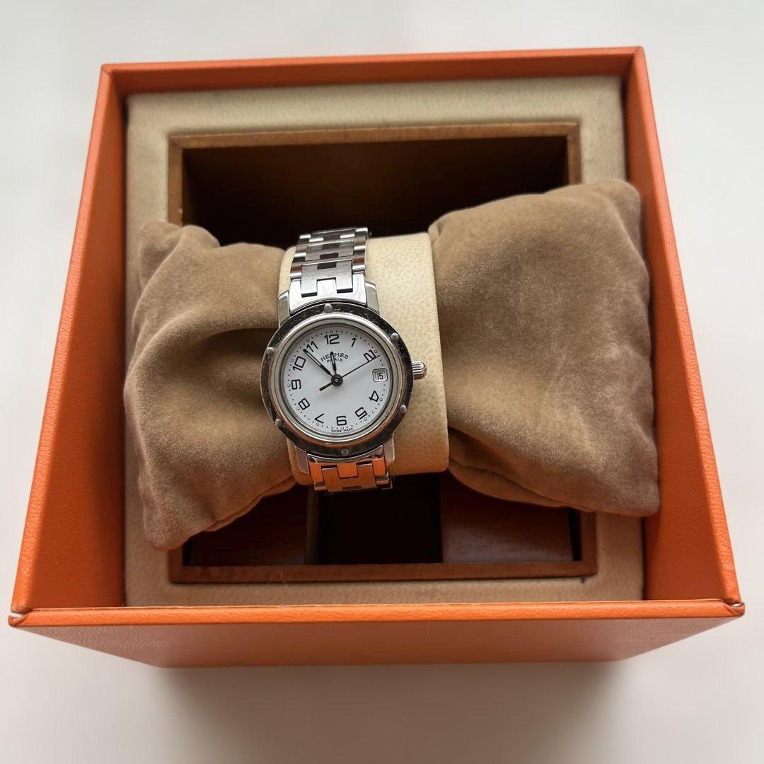 せ*の様 HERMES クリッパー SS WH 白 ジャンク