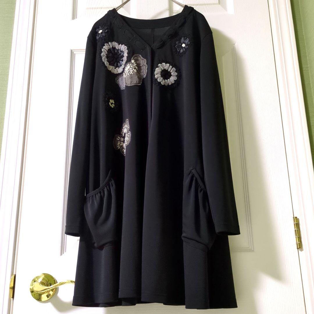 【専用】TOKUKO 1er VOL　前開き チュニック　羽織物　お花　装飾