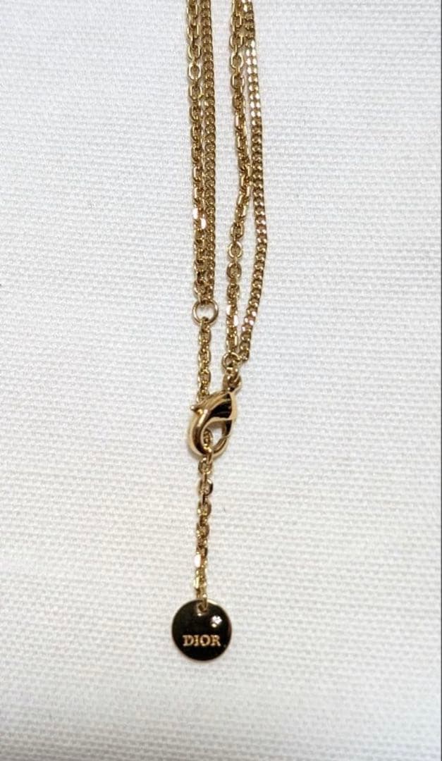 Dior ゴールド CDロゴ ダブル ネックレス