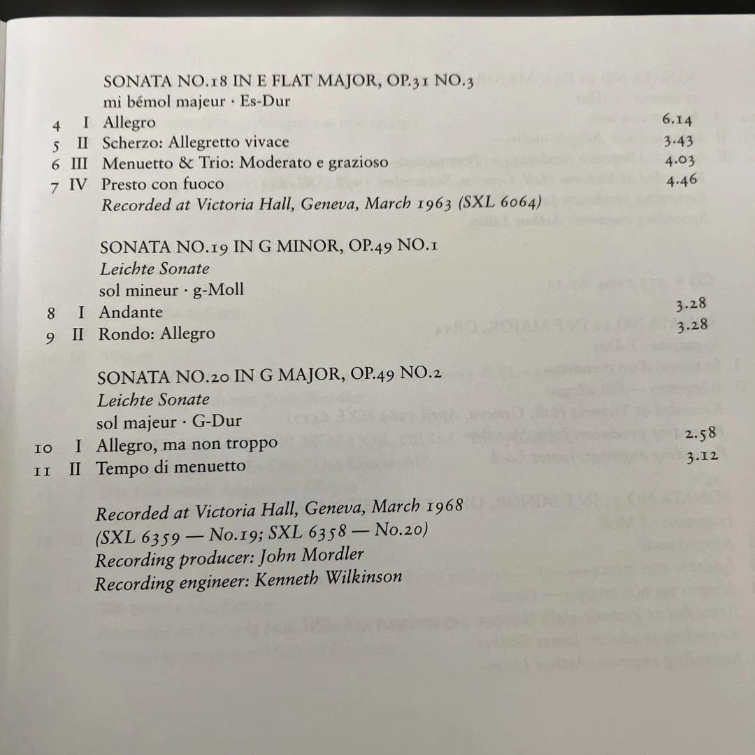 バックハウス／ベートーヴェン ピアノ・ソナタ全集（新盤）8CD