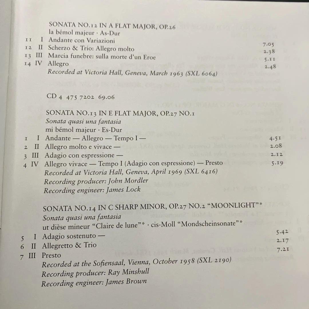 バックハウス／ベートーヴェン ピアノ・ソナタ全集（新盤）8CD