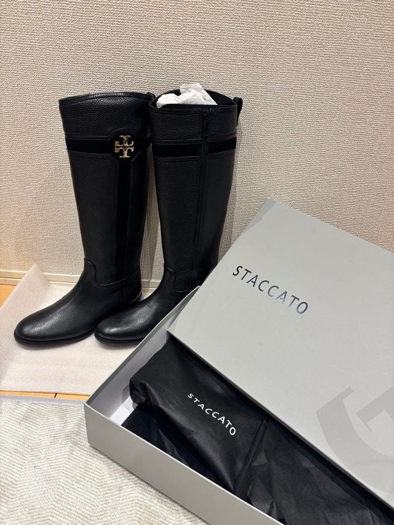 Tory Burch（トリーバーチ）ブラック ロングブーツ