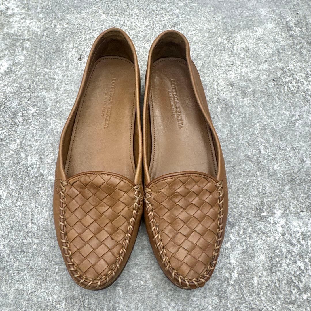 靴 BOTTEGA VENETA Intrecciato Loafers 35.5