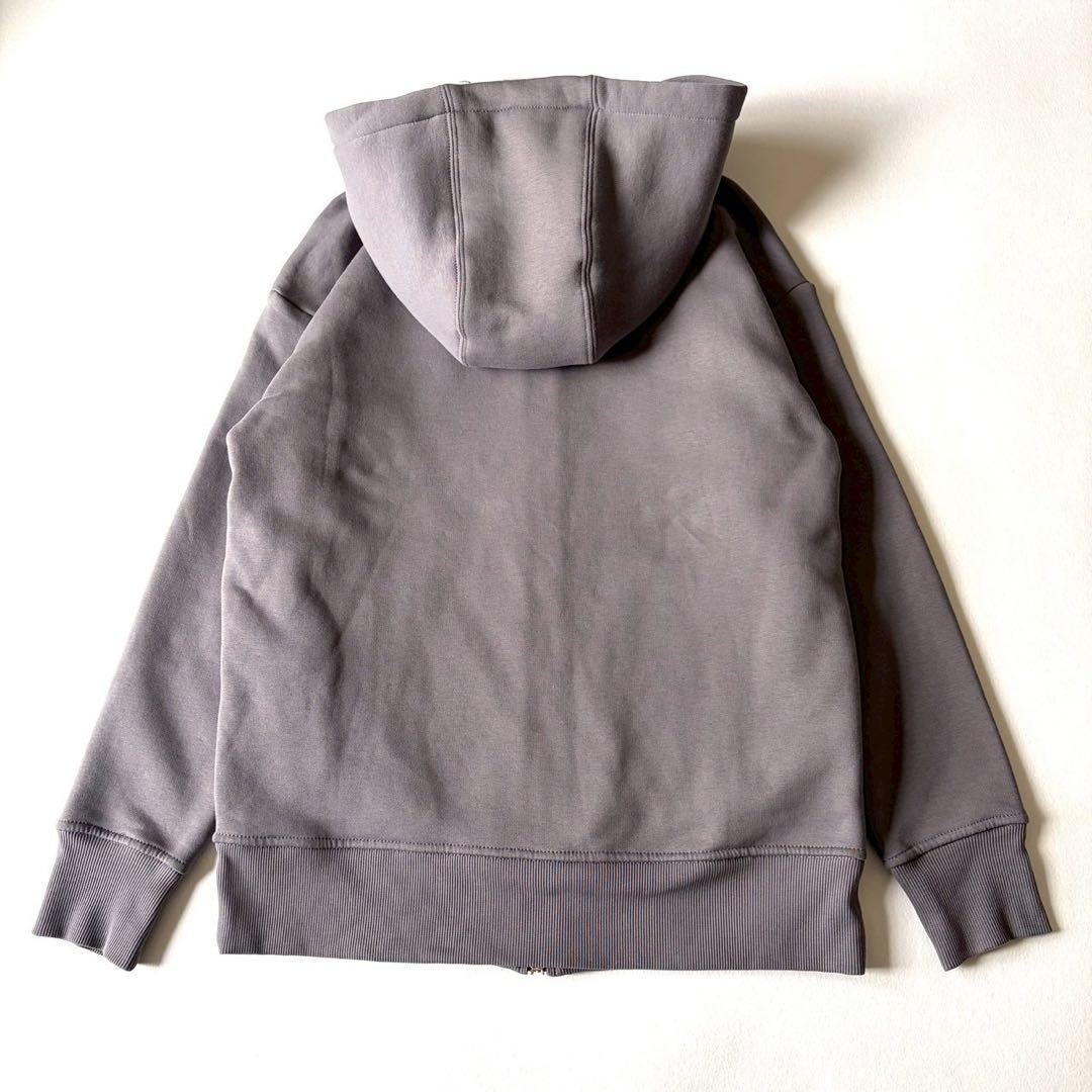 'S Max Mara ロゴ スウェットパーカー XS グレー 裏起毛 Wジップ