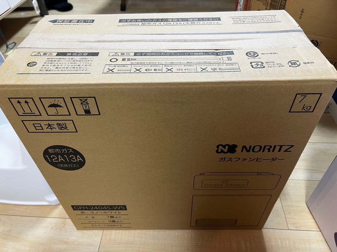 【新品未使用】ノーリツ　ガスファンヒーター　GFH-2404S-W5