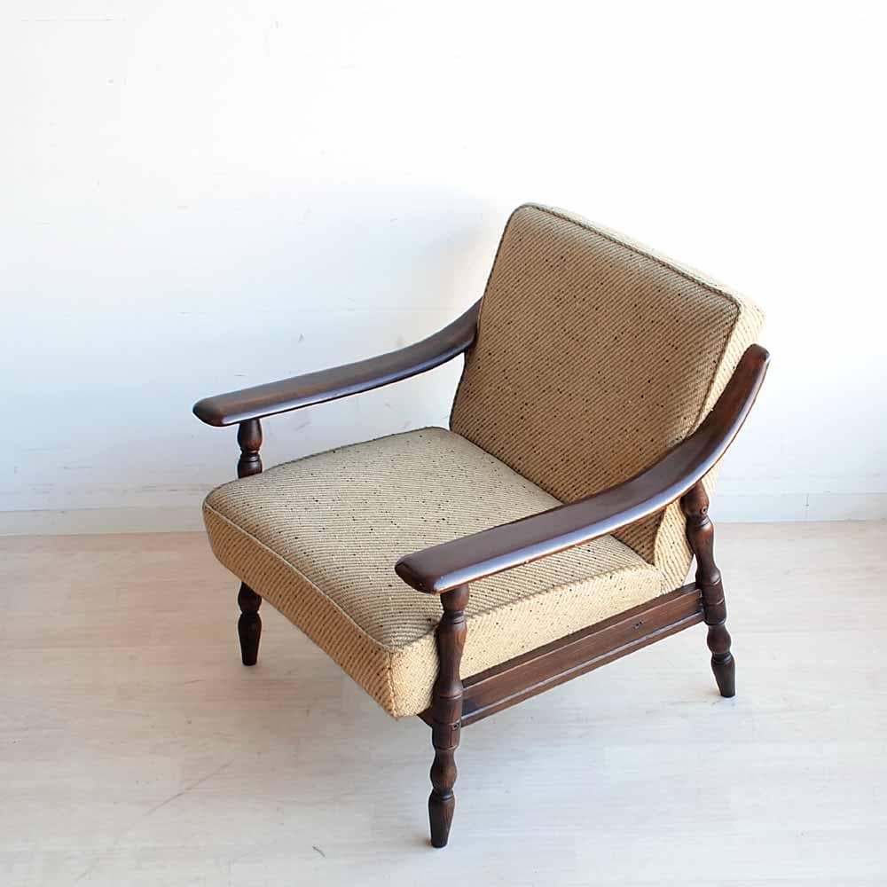 オールドカリモク シングルソファ A ビンテージ ZR24194