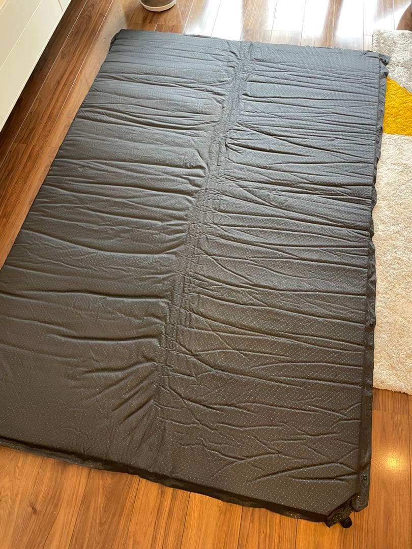 クイックキャンプ 車中泊マット 8cm ダブル グレー キャンプ 極厚