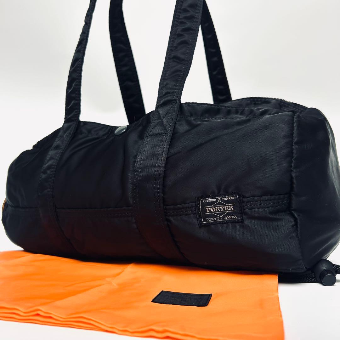 ポーター タンカー ダッフルバッグ ボストンバッグ　L 黒 ドラム型 大容量
