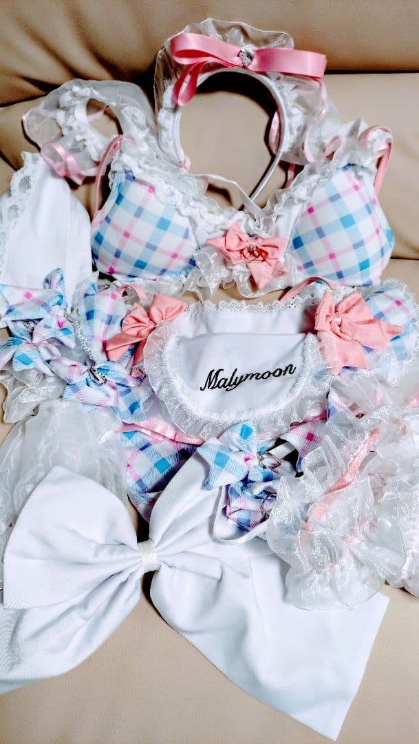 Malynoonフリルチェックアラモードビキニ【水着】