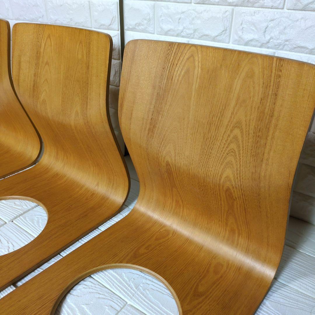 ◎美品◎　天童木工　曲げ椅子　座椅子　3脚セット