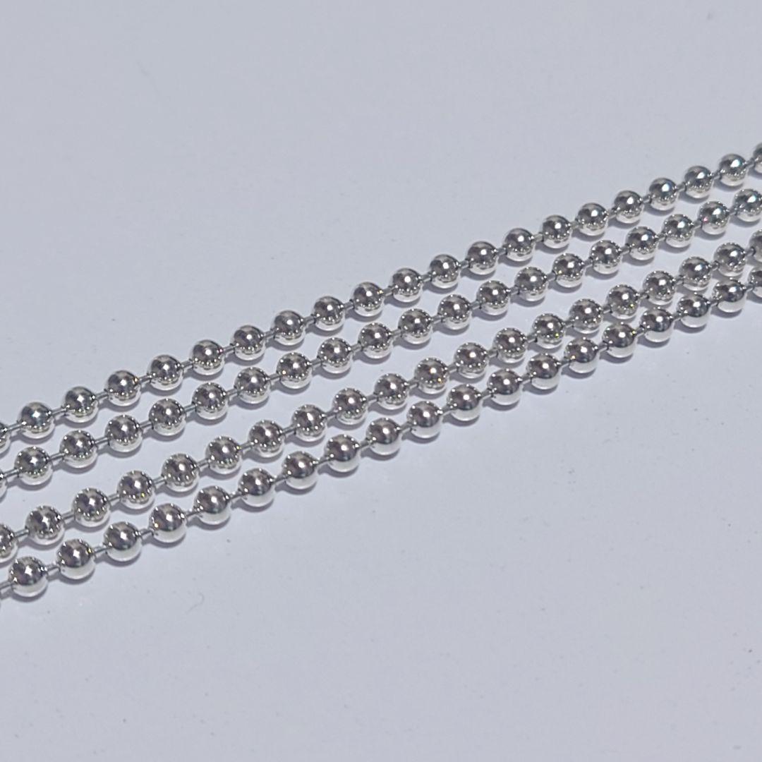 未使用 グッチ ネックレス プレート ボールチェーン シルバー925