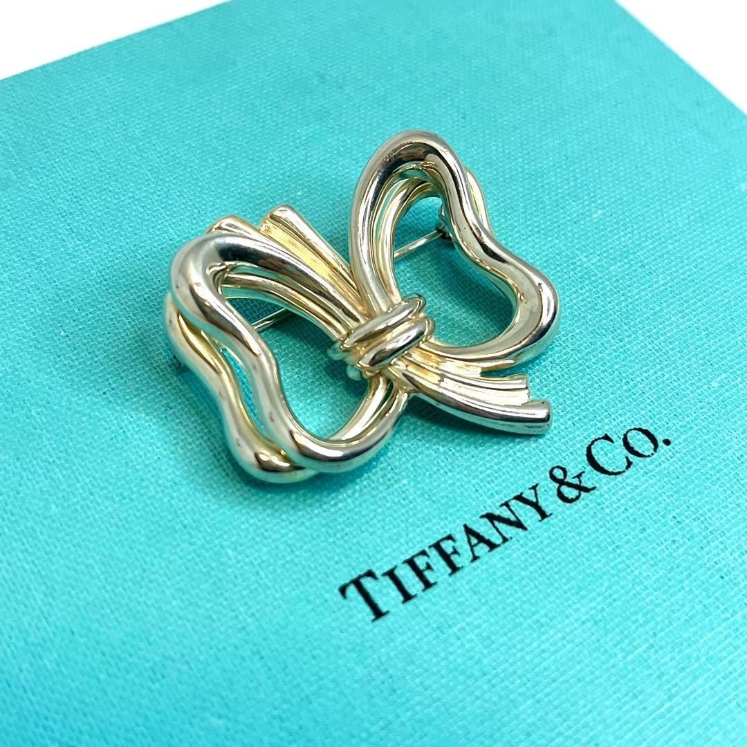 ティファニー リボン ダブルリボン 蝶 ブローチ シルバー 925 希少