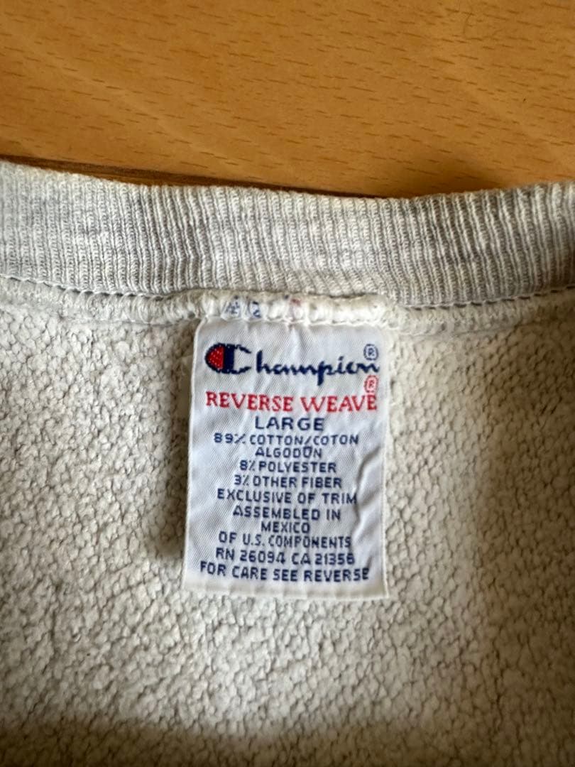 90s champion リバースウィーブ　染み込み　Lサイズ