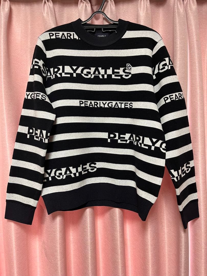 PEARLY GATES ストライプ厚手セーター