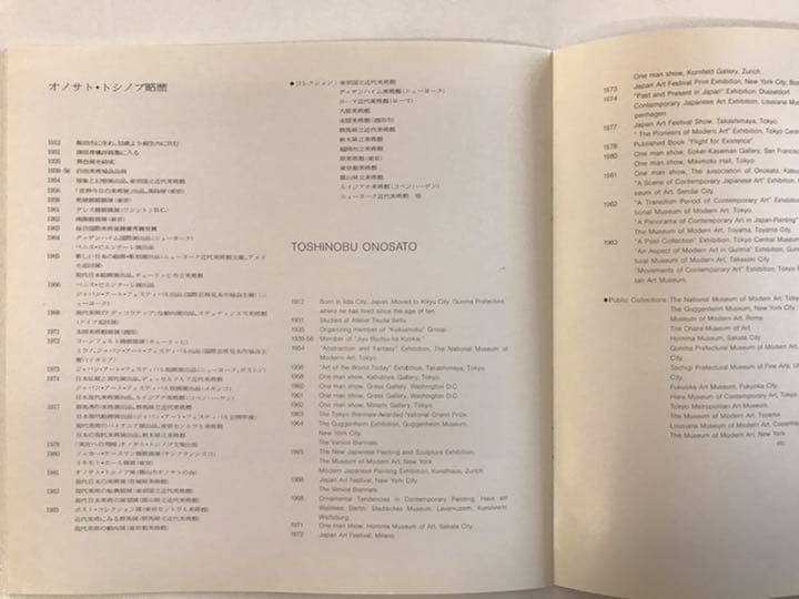 ★オノサト・トシノブ油彩展図録 ONOSATO