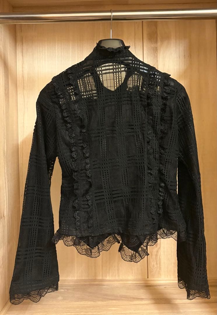 DimMoire 荊棘リボンタイブラウス　Black