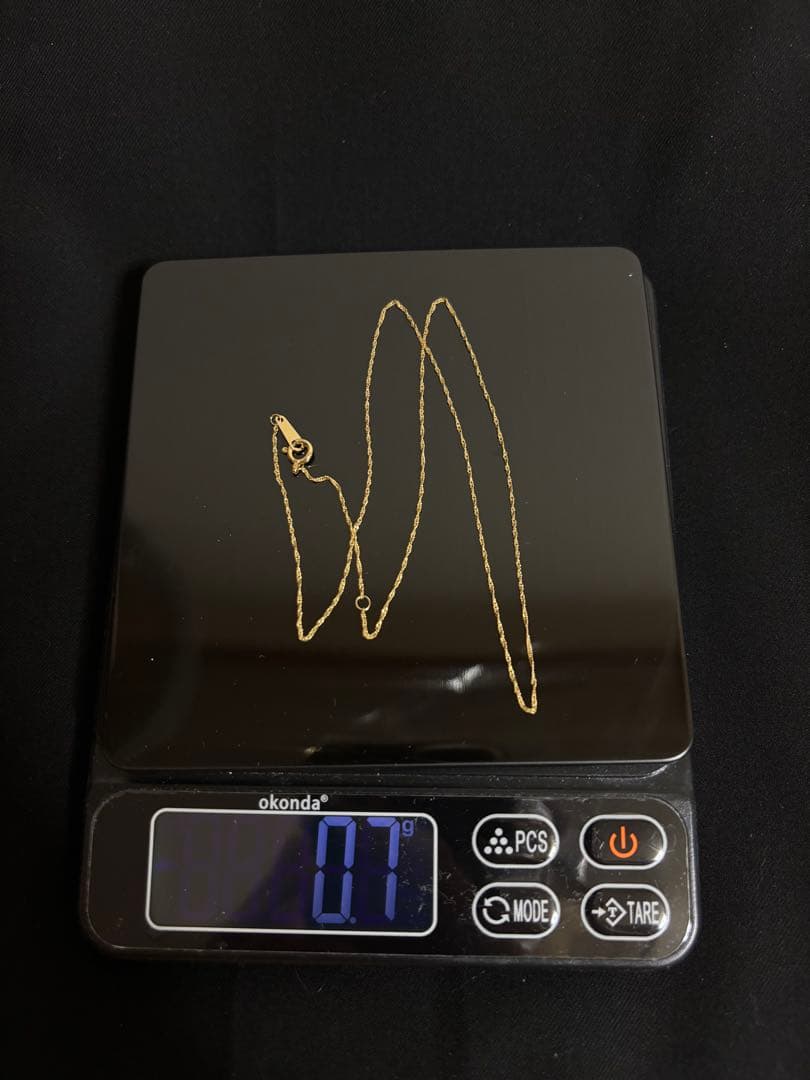 【K18 】刻印入りレディース ねじりチェーン ネックレス